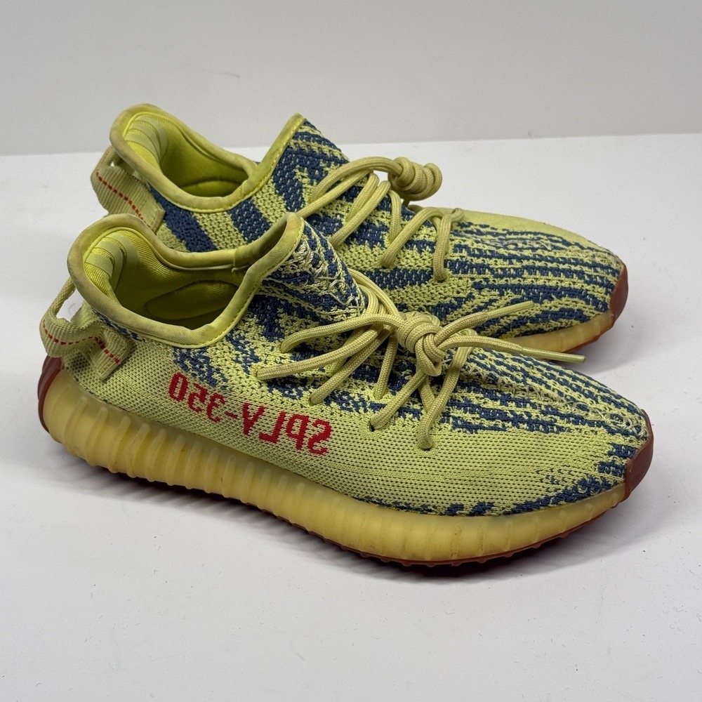 Adidas Yeezy Boost 350 V2 Men's Semi Frozen Yellow Primeknit Running Size 6.5
